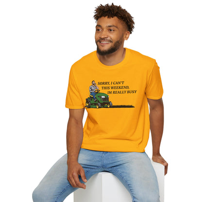 "I'm Really Busy..." Lawn & Landscape Unisex Tee